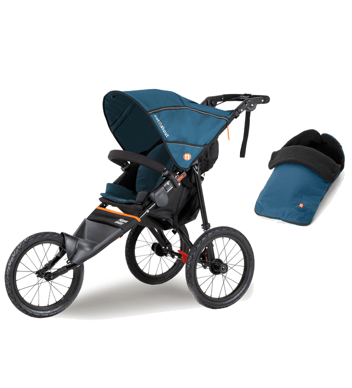 Out n About Pushchairs Out n About Nipper Sport V5 Single Pushchair with Footmuff - Highland Blue