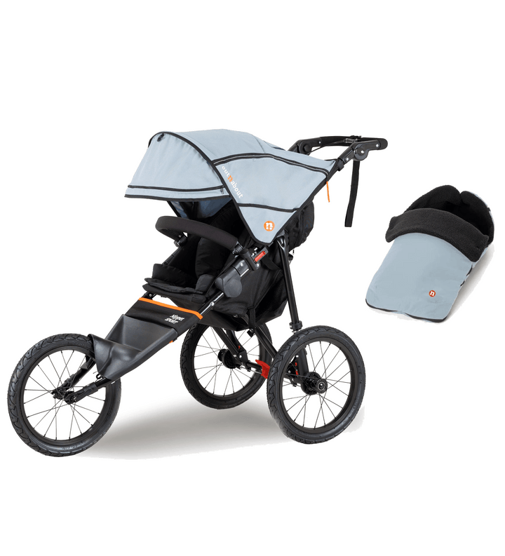 Out n About Pushchairs Out n About Nipper Sport V5 Single Pushchair with Footmuff - Rocksalt Grey