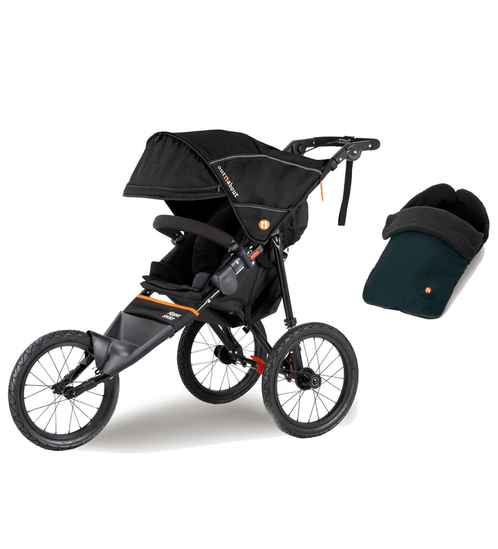 Out n About Pushchairs Out n About Nipper Sport V5 Single Pushchair with Footmuff - Summit Black