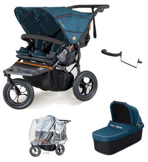 Out n About Pushchairs Out n About Nipper V5 Double Pushchair Starter Bundle - Highland Blue