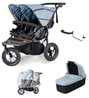 Out n About Nipper V5 Double Pushchair Starter Bundle Rocksalt