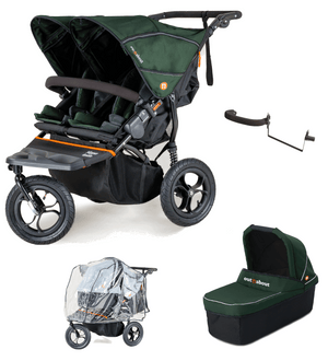 Out n About Pushchairs Out n About Nipper V5 Double Pushchair Starter Bundle - Sycamore Green