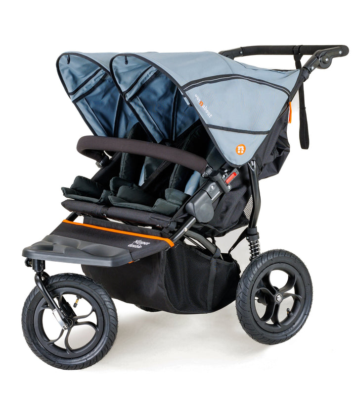 Out n About Pushchairs Out n About Nipper V5 Double Pushchair Twin Bundle - Rocksalt Grey