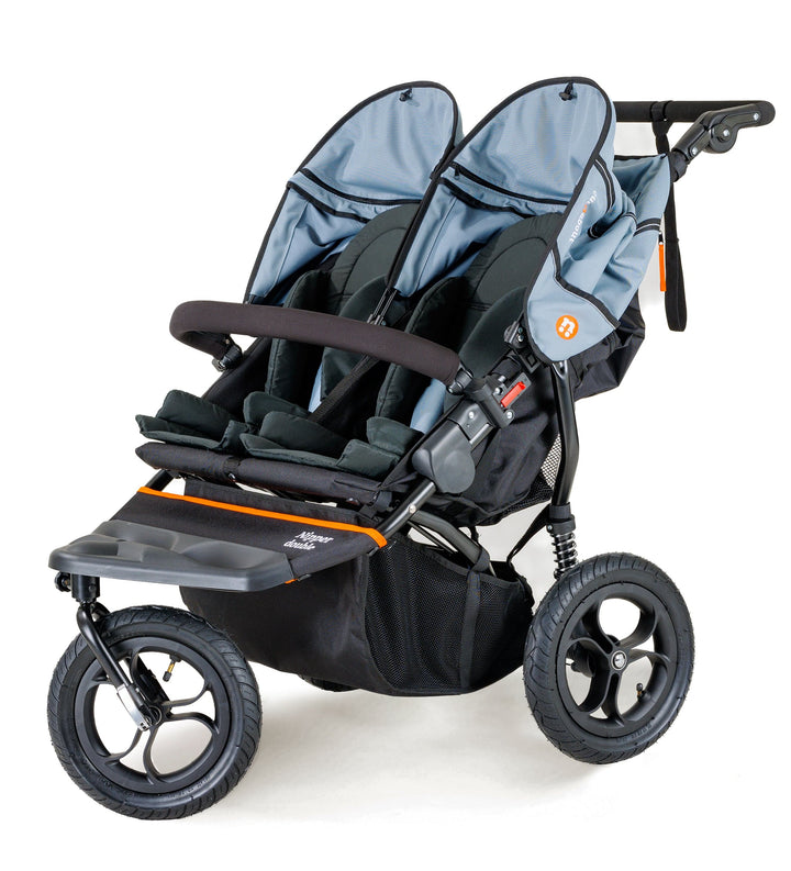 Out n About Pushchairs Out n About Nipper V5 Double Pushchair Twin Bundle - Rocksalt Grey