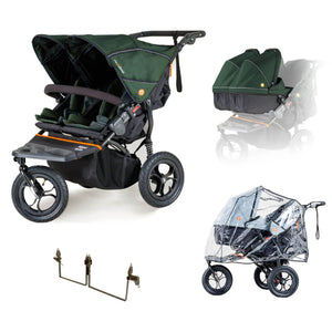 Out n About Pushchairs Out n About Nipper V5 Double Pushchair Twin Bundle - Sycamore Green