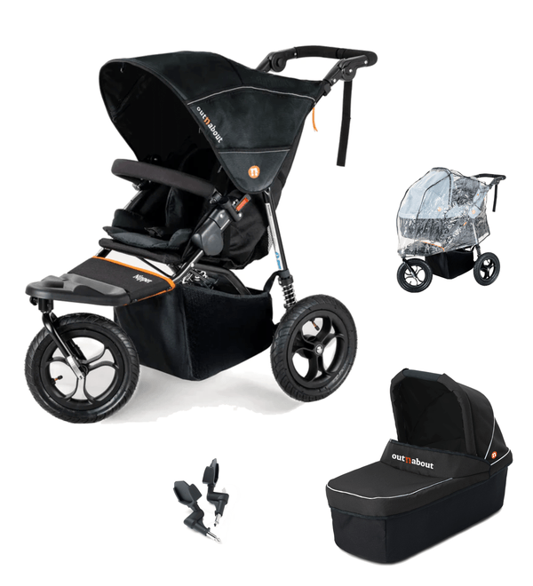 Out n About Pushchairs Out n About Nipper V5 Single Pushchair Starter Bundle - Summit Black