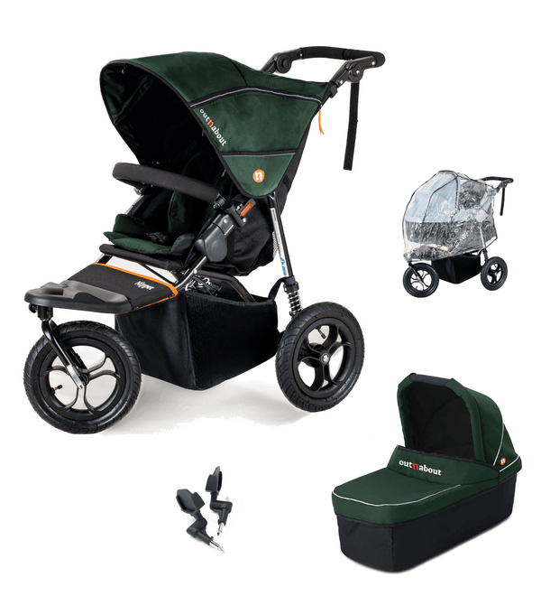 Out n About Pushchairs Out n About Nipper V5 Single Pushchair Starter Bundle - Sycamore Green