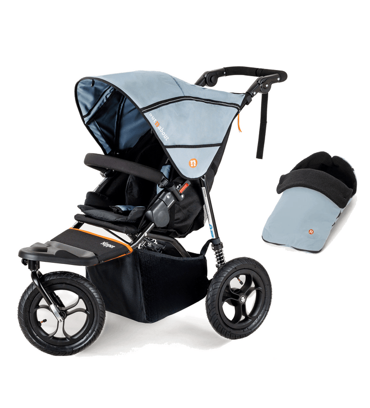 Out n About Pushchairs Out n About Nipper V5 Single Pushchair with Footmuff - Rocksalt Grey