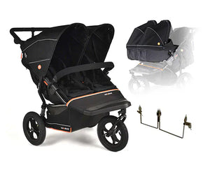 Out n About twin pushchairs Out N About Nipper Double V6 Twin Bundle - Summit Black