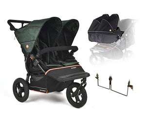 Out n About twin pushchairs Out N About Nipper Double V6 Twin Bundle - Sycamore Green