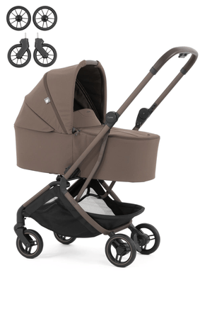 Oyster Pram Oyster F-Lite Pushchair with Large Wheels & Carrycot - Chocolate