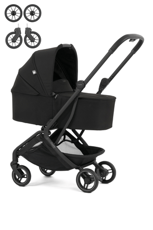 Oyster Pram Oyster F-Lite Pushchair with Large Wheels & Carrycot - Liquorice