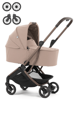 Oyster Pram Oyster F-Lite Pushchair with Large Wheels & Carrycot - Taupe