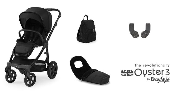 Oyster Prams & Pushchairs Oyster 3 Special Edition Pushchair Essential Bundle - Onyx