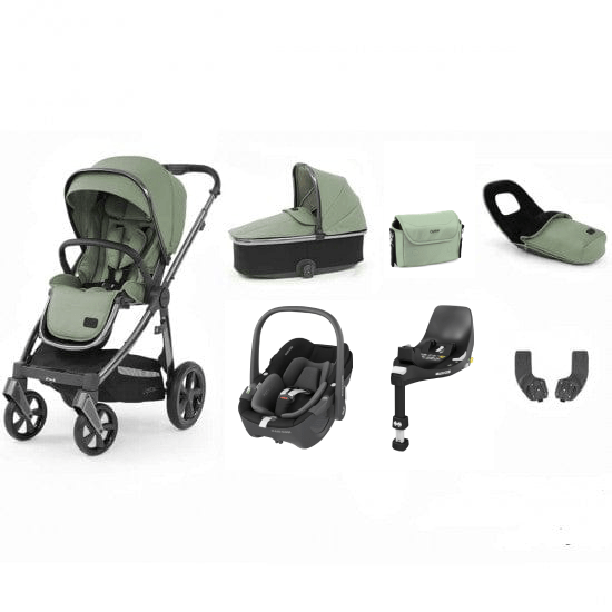 Oyster Travel Systems Oyster 3 Luxury Pebble 360 Bundle (7pc Set) - Gun Metal / Spearmint