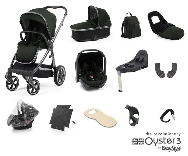 Oyster Travel Systems Oyster 3 Ultimate 12pc Travel System - Black Olive