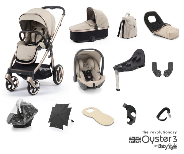 Oyster Travel Systems Oyster 3 Ultimate 12pc Travel System - Creme Brulee