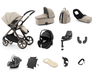 Oyster Travel Systems Oyster 4 Ultimate (Pebble 360 PRO2, NON-Slide) Travel System - Buttermilk