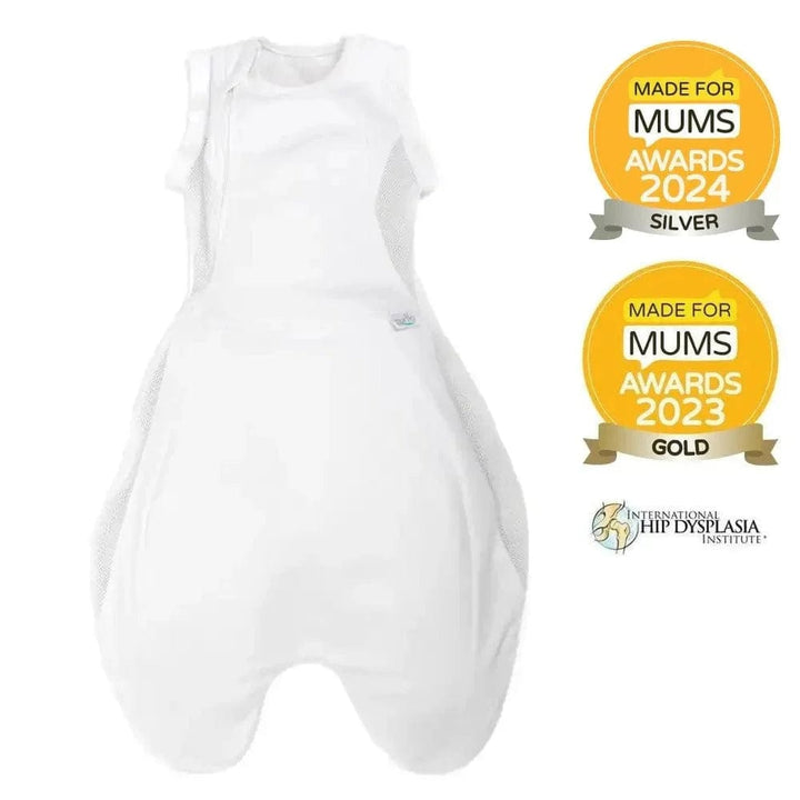 Purflo Sleeping Bags Purflo Swaddle To Sleep Bag 2.5 TOG 0-4 Month Lightweight - Soft White (2 Pack)