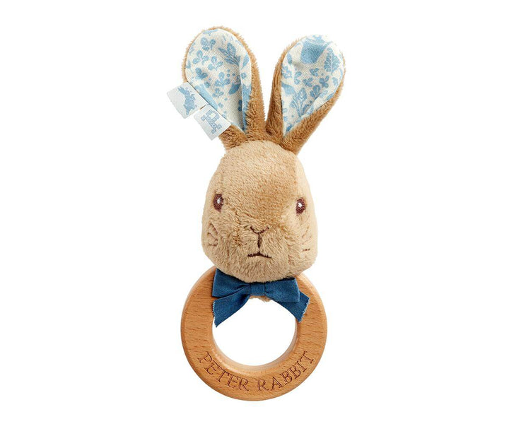 Rainbow Designs Baby Rattles Peter Rabbit Wooden Ring Rattle