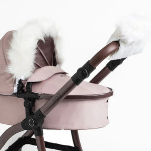 Roma Dolls Prams Roma Egg Dolls Pram Fur Accessory Pack - White