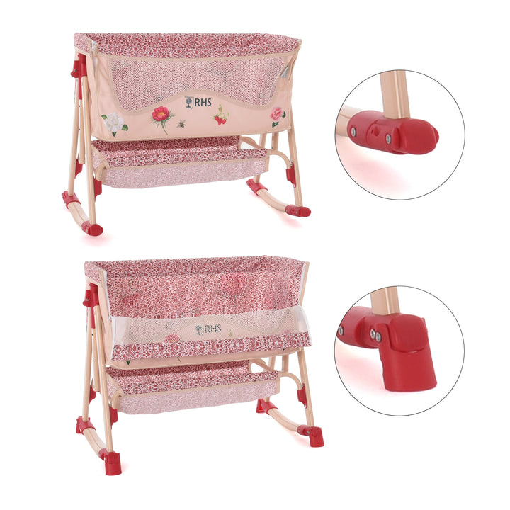 Roma Dolls Prams Roma RHS Dolls Bedside Crib - Flora