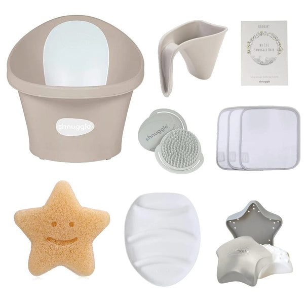 Shnuggle Bathtime Shnuggle Baby Bath Bundle - Taupe