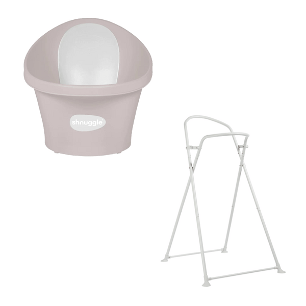 Shnuggle Bathtime Shnuggle Baby Bath with Plug & Stand - Taupe