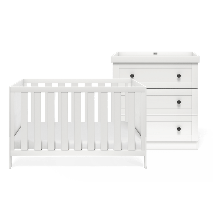 Silver Cross Baby & Toddler Silver Cross Bromley Cot Bed and Dresser - White