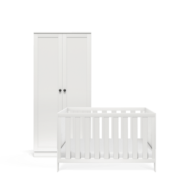 Silver Cross Baby & Toddler Silver Cross Bromley Cot Bed and Wardrobe - White