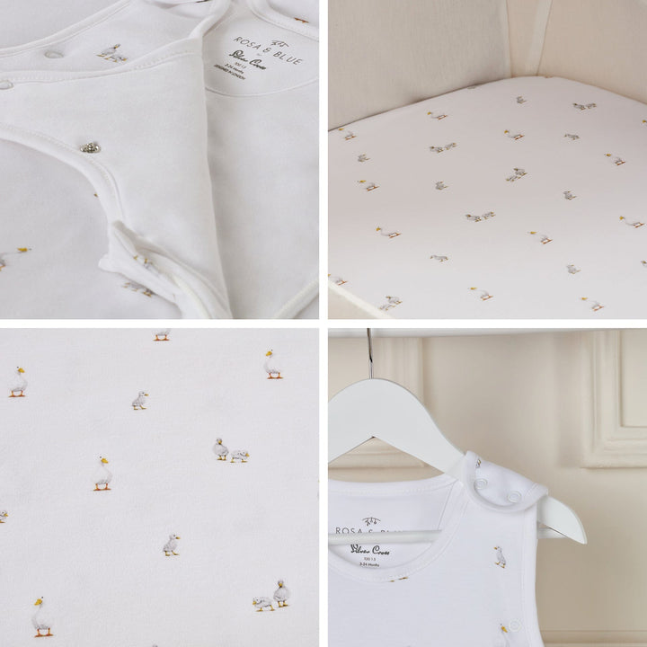 Silver Cross Baby & Toddler Silver Cross Cot Bed Starter Bedding Bundle - Duck Print