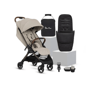 Silver Cross Compact Strollers Silver Cross Clic 2 Stroller & Accessory Bundle - Latte