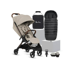 Silver Cross Compact Strollers Silver Cross Clic 2 Stroller & Accessory Bundle - Latte