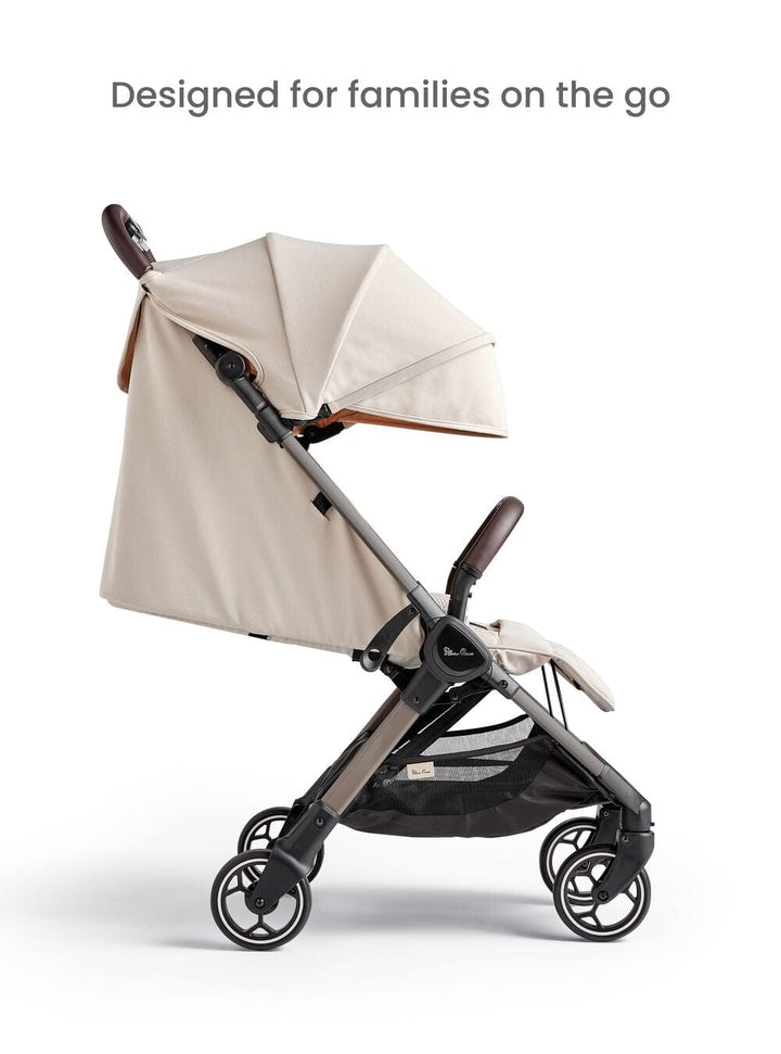 Silver Cross compact strollers Silver Cross Clic Stroller (2023) with Snack Tray - Almond