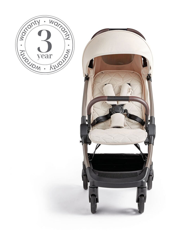 Silver Cross compact strollers Silver Cross Clic Stroller (2023) with Snack Tray - Almond