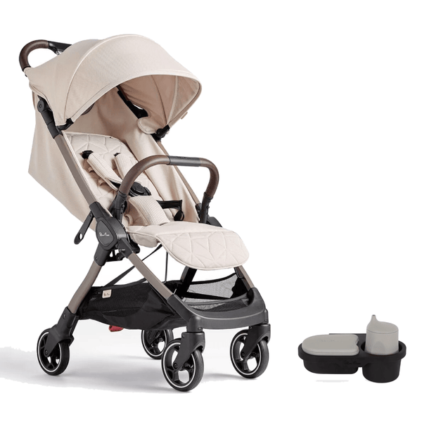 Silver Cross compact strollers Silver Cross Clic Stroller (2023) with Snack Tray - Almond