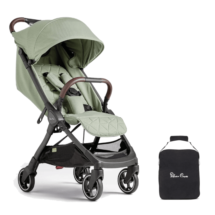 Silver Cross Clic Stroller with Travel Bag Sage