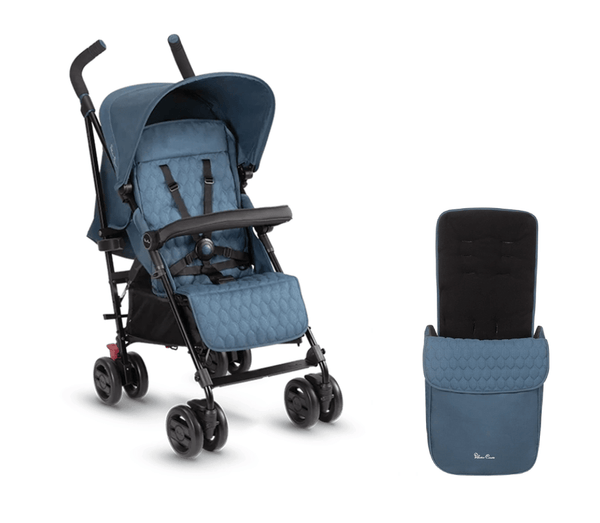 Silver Cross compact strollers Silver Cross Pop Pushchair with Footmuff - Bilberry