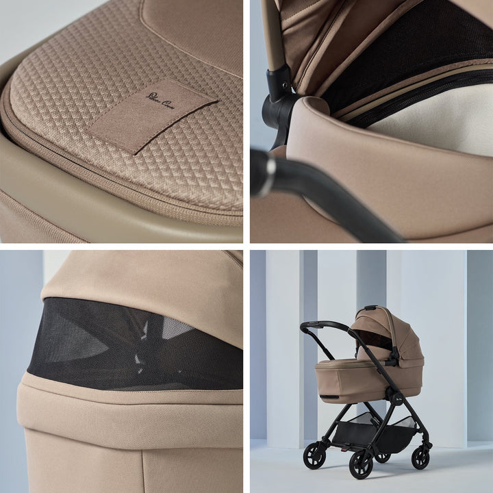 Silver Cross Prams & Pushchairs Silver Cross Dune 2 with First Bed Folding Carrycot - Mocha