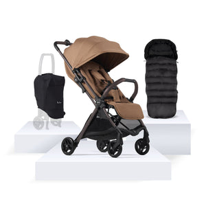 Silver Cross Prams & Pushchairs Silver Cross Jet 5 Stroller with Footmuff and Travel Bag - Cinnamon