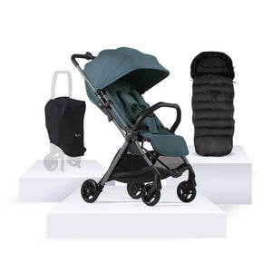 Silver Cross Prams & Pushchairs Silver Cross Jet 5 Stroller with Footmuff and Travel Bag - Mineral