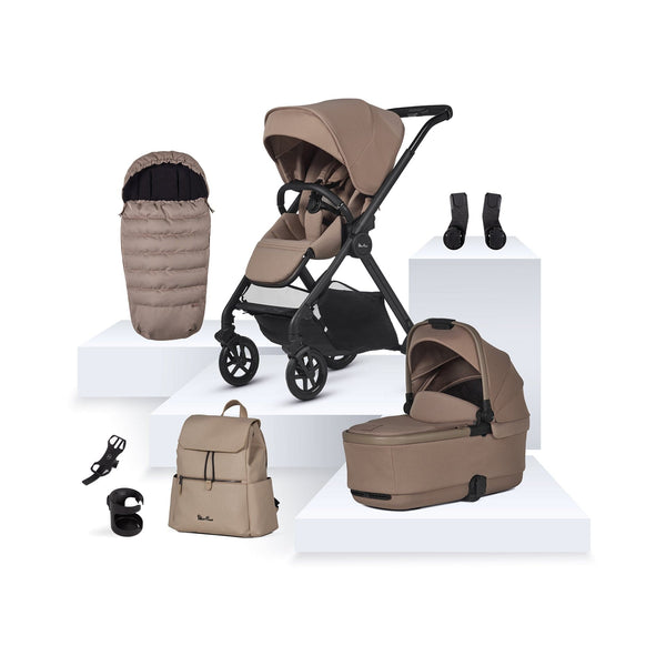 Silver Cross Baby & Toddler Silver Cross Reef 2 with First Bed Carrycot and Accessory Box - Mocha