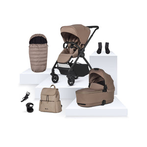 Silver Cross Pushchairs Silver Cross Dune 2 with First Bed Carrycot and Accessory Pack - Mocha