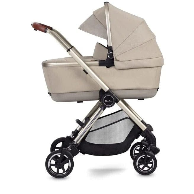 Silver Cross Pushchairs Silver Cross Dune with First Bed Folding Carrycot and Pebble 360 PRO Travel Pack - Stone