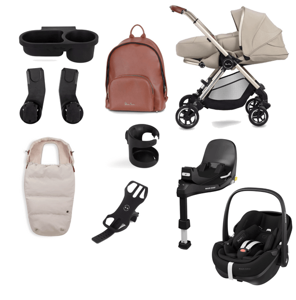 Silver Cross Travel Systems Copy of Silver Cross Dune with Newborn Pod and Pebble 360 PRO Ultimate Pack - Stone