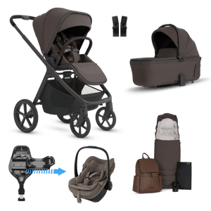 Silver Cross Travel Systems Silver Cross Cove 2 (Pebble Slide Pro) Travel System - Chocolate/Oak Truffle