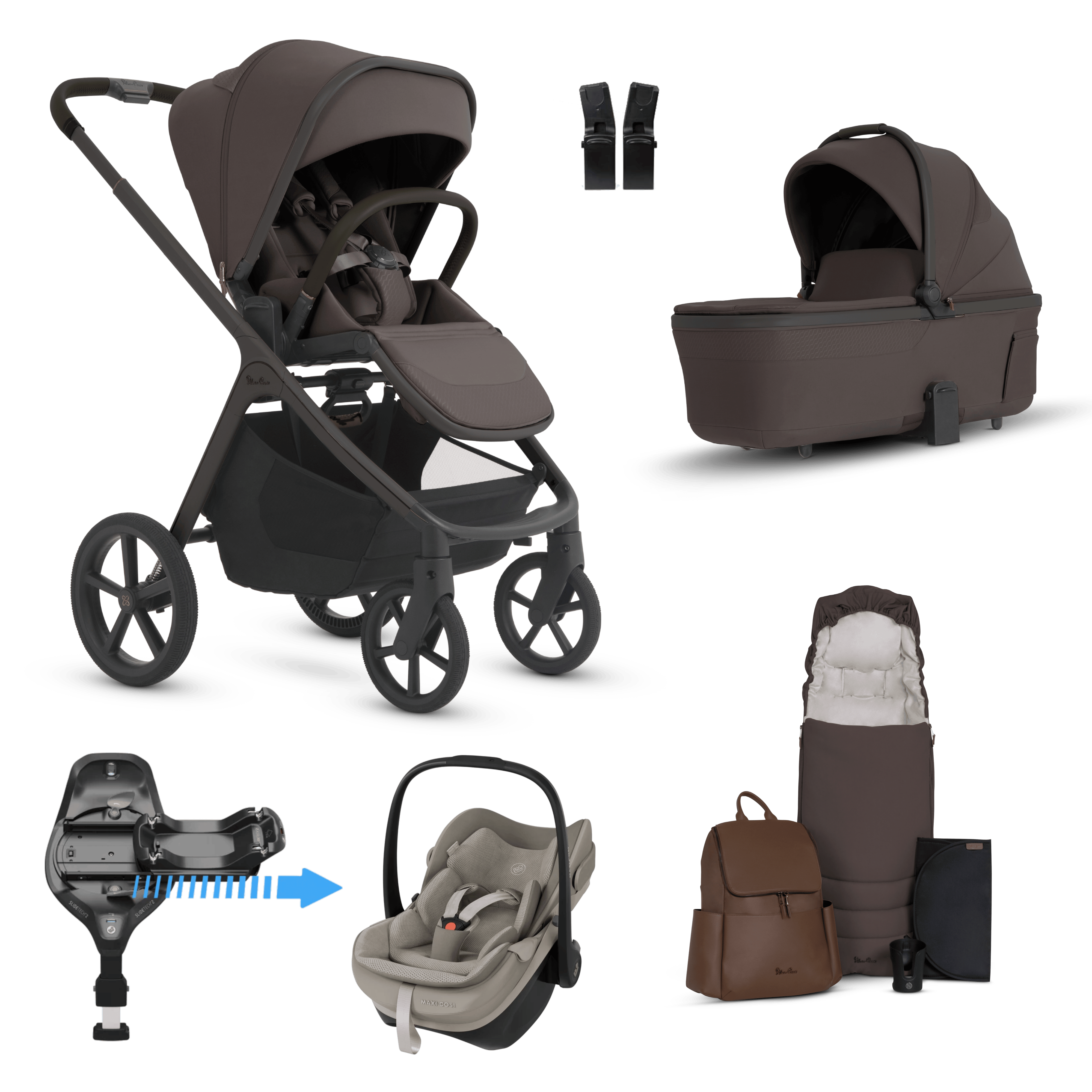 Silver Cross Cove 2 + Maxi-Cosi Pebble Slide Pro Travel System ...