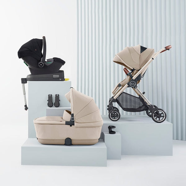 Silver Cross Travel Systems Silver Cross Dune with First Bed Folding Carrycot and Travel Pack - Stone