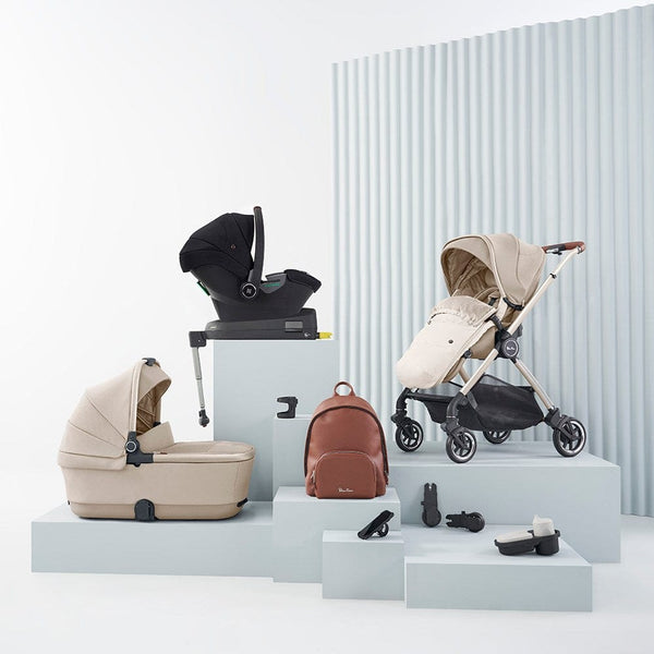 Silver Cross Travel Systems Silver Cross Dune with First Bed Folding Carrycot and Ultimate Pack - Stone