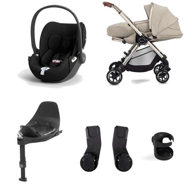 Silver Cross Travel Systems Silver Cross Dune with Newborn Pod and Cloud T Travel Pack - Stone